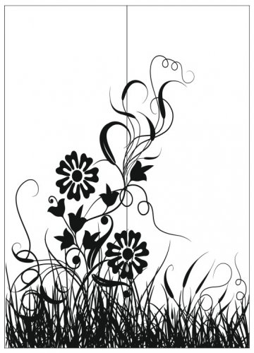 Пескоструйный рисунок Цветы 602